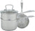 Range Kleen Specialty 3 Quart Covered Stainless Steel Sauce Pan with Double Boiler and Steamer