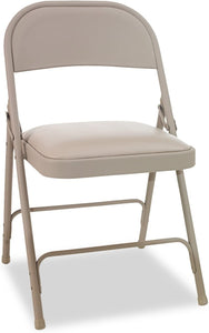 Alera Steel Folding Chair W/Padded Seat, 4/Carton