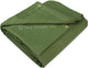 Ultra Duty 8'x10' Finished Size Industrial Strength Green Polyester Canvas Tarp with Brass Grommets Approx Every 2 Feet All Round
