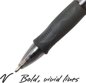 BIC VLGB11BK Velocity Retractable Ballpoint Pen, Black Ink, 1.6mm, Bold, Dozen