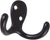 Hillman Hardware Essentials 852294 Double Clothes Hooks Oil Rubbed Bronze -2 Pack