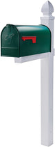 Gibraltar Mailboxes Elite Large Capacity Galvanized Steel Green, Post-Mount Mailbox, E1600G00