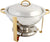 Stainless Steel Gold Accent Round Chafer - 4 qt.