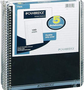 Mead Cambridge Notebooks - 5/100 sheet ct.