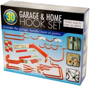 bulk buys 30 Piece Garage and Home Assorted Hook Set