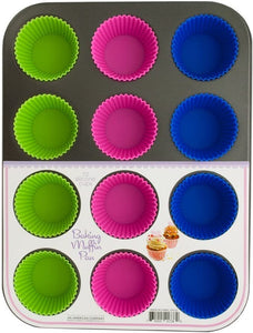 Kole Muffin Baking Pan with Silicone Cups