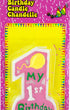 Pink My 1st Birthday Candle - Pack of 24
