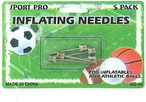 Bulk Buys Portable Outdoor Football Soccer Sports Ball Pump Metal Sturdy Inflating Needles Pack 24