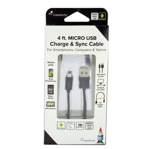 Travelocity Black Micro USB Charge &amp; Sync Cable - Pack of 24
