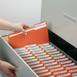 Smead File Folder, 1/3-Cut Tab, Letter Size, Orange, 100 per Box (12543)