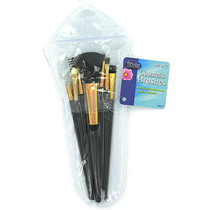 Cosmetic brushes in case -set of 7 - Pack of 48