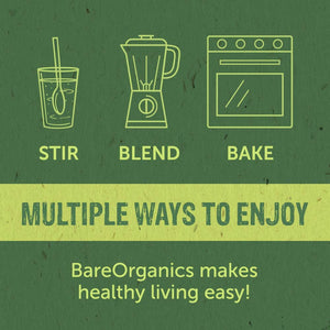 BareOrganics Wheatgrass Powder | Organic, Vegan, Non-GMO, BPA-Free | Vitamin C, B, A & K, 8oz