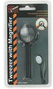 Sterling Tweezers with magnifier - Case of 48