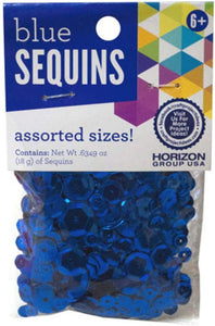 Bulk Buys Assorted Sewing Project Blue Craft Sequins - 48 Pack