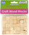 krafters korner Natural Wooden Craft Blocks- 24 Pack