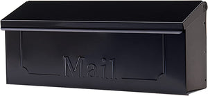 Gibraltar Mailboxes Townhouse Small Capacity Galvanized Steel Black, Wall-Mount Mailbox, THHB0001