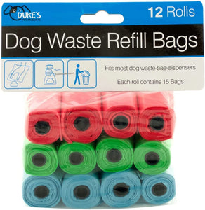 Dog Waste Refill Bags - Pack of 12