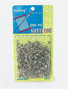 Sterling Silver Colour Hand Tag Craft Standard Size Safety Pins 24 Pack