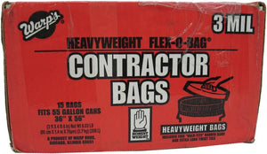 Warp Brothers P HBP55-15 15 Count Contractor Bags