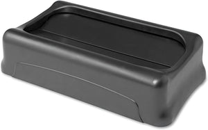 Rubbermaid 267360BK Swing Top Lid for Slim Jim Waste Containers 11 3/8 x 20 3/8 Plastic Black