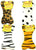 FindingKing 24 Packs of Squeaking soft dog bone with animal print