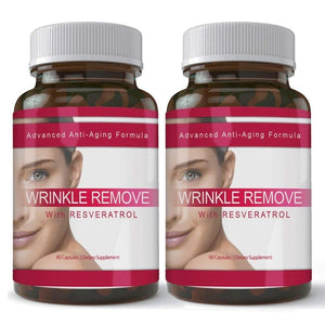 Totally Products Wrinkle Remove Dietary Supplement with Resveratrol, Vitamin A-C-E, Green Tea, and Collagen 1 Bottle 1 Bottle