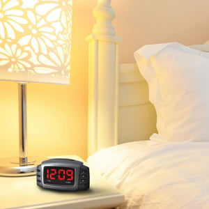 AcuRite 13030 Intelli-Time Alarm Clock with Adjustable Volume and Brightness