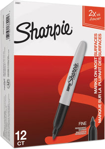 SAN33001 - Sharpie Super Permanent Markers; 12 Total
