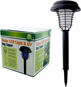 Kole Imports OC277 Source Solar LED Light and UV Bug Zapper, 6", Black