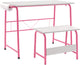 SD Studio Designs Project Center, 55125 Craft Table Play Desk with Bench, Pink/Gray