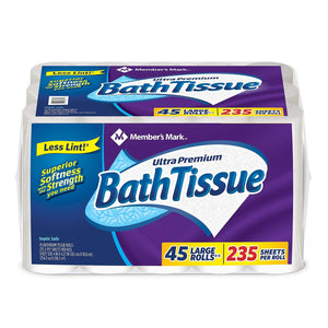 Ultra Premium Bath Tissue, 2-Ply Large Roll (235 sheets, 45 rolls)