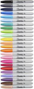 Sharpie Permanent Marker, Fine, Assorted Colors 1 Pack of 24 Count