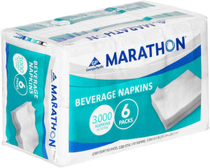 Marathon - Beverage Napkin, 1/4 Fold - 3,000 Napkins