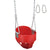 Swing Set Stuff Highback Full Bucket (Red) with Chains and Hooks and SSS Logo Sticker