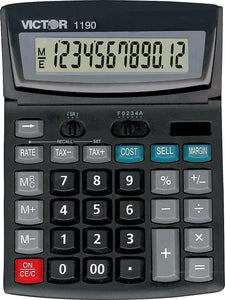 Victor 1190 1190 Executive Desktop Calculator, 12-Digit LCD