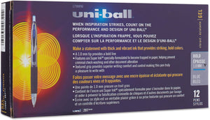 uni-ball 1790896 Signo Gel 207 Roller Ball Retractable Pen Blue Ink Bold Dozen (Open Stock)