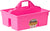 LITTLE GIANT Plastic DuraTote (Hot Pink) Durable Tote Box Organizer with Easy Grip Handle (Item No. DT6HOTPINK)