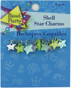 Bulk Buys Pastel shell star charms pack of 9 Case Of 24