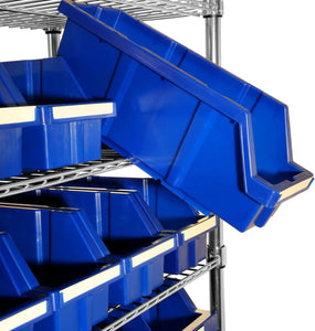 Storage Rack by Member's Mark Features 24 Durable Bins, 3-Inch Wheels and Zinc-Plated Steel Construction,Perfect for Efficient Organization