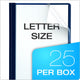 Oxford Clear Front Report Cover, Letter Size, Dark Blue, 25 per Box (58802EE)