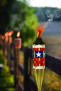 TIKI Brand Americana Patriotic Bamboo Torch with FlameKeeper Technology