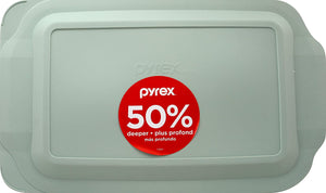 Pyrex CORINGWARE-PYREX DEEP 9"X13"BKR W/LID, Plain