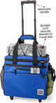 Rolling Dog Travel Bag - Week Away Tote with Wheels for Med and Large Dogs (Blue)