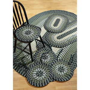 Better Trends Alpine7-Piece Braided Rugs Set, 50 by 80-Inch, Hunter