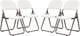 Lifetime 80155 Loop Leg Folding Chair, White Granite , Pack of 4