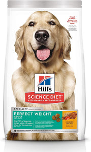 Hill's Science Diet Dry Dog Food Adult, Perfect Weight for Weight Management, Chicken Recipe