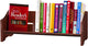 Guidecraft Tabletop Wooden Book Browser - Cherry: Books, Files & Folder Organizer; Home Office and School Storage Furniture