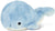 DolliBu Plush Blue Whale Stuffed Animal - Soft Fur Huggable Blue Whale, Adorable Playtime Plush Toy Animal, Cute Sea Life Cuddle Gifts, Super Soft Plush Doll Animal Toy for Kids & Adults - 7 Inch