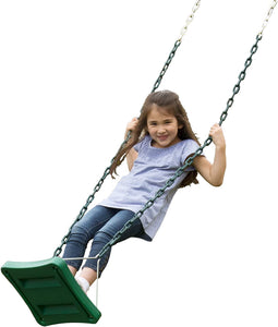 Swing-N-Slide NE 5041 Stand-Up Swing with 14" x 14" Swing Base and Coated Chains for Swing Set and Playset, Green