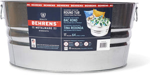 Behrens 3GS 17 Gallon Round Galvanized Steel Tub
